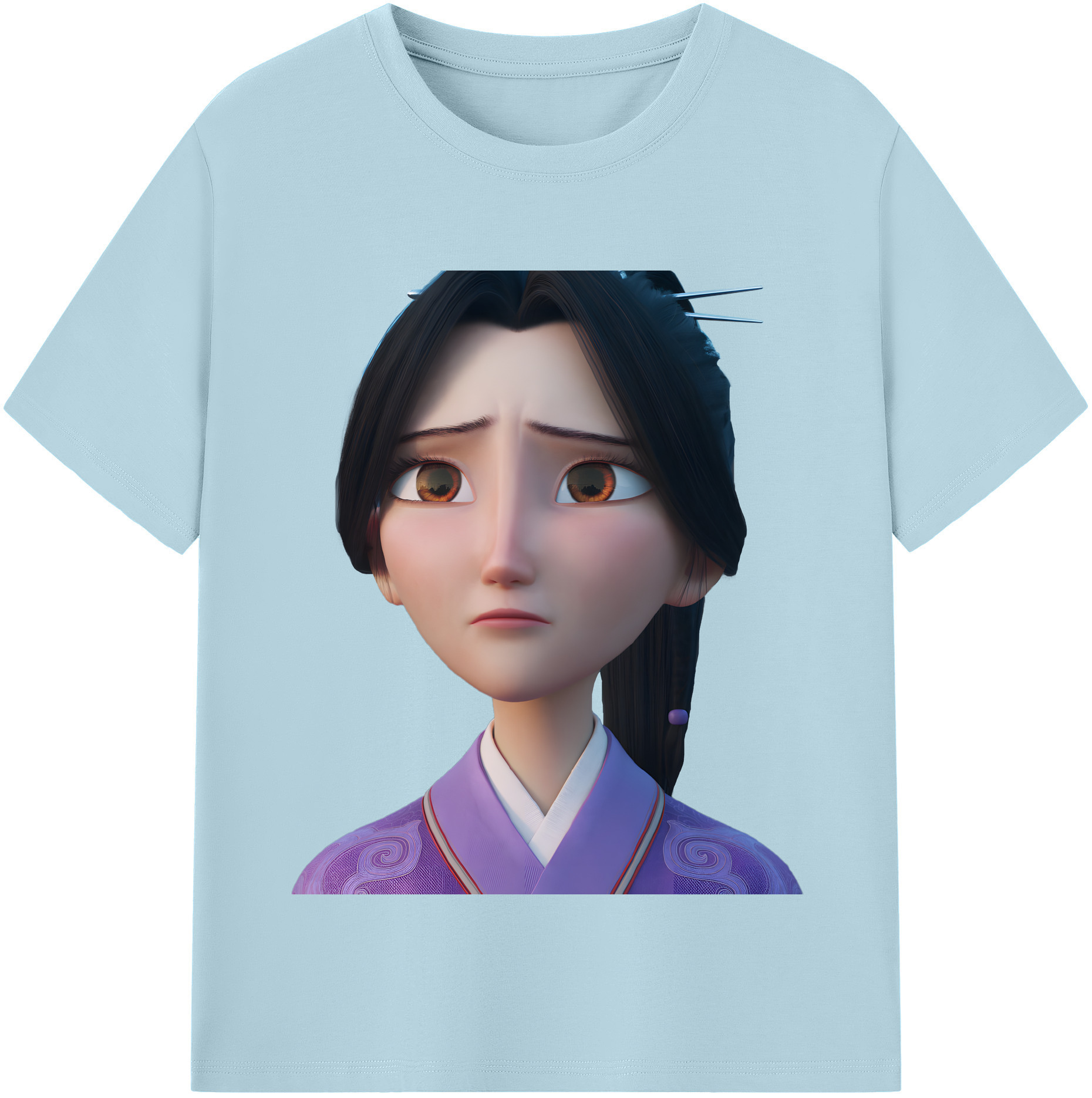 （画像用） Ne Zha 2 ナタ 魔童の大暴れ 綿100％半袖Tシャツ（フロントプリント）